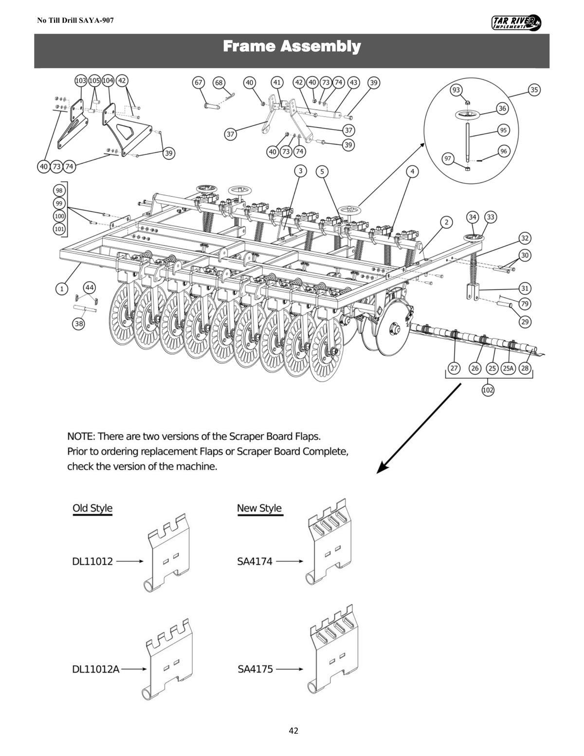 SAYA-907 Frame Assembly 2 of 2 Diagram