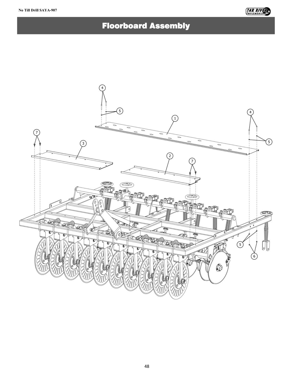 SAYA-907 Floorboard Assembly Diagram